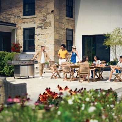 Napoleon Connected Gas Grill with Infrared Side and Rear Burners Life Style