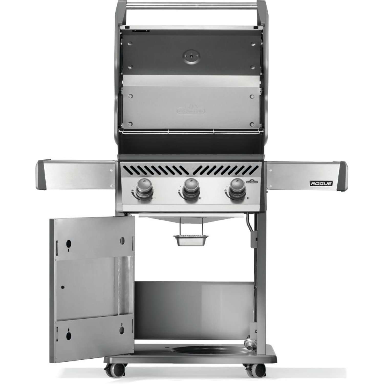 Rogue 425 Stainless Grill Bottom Shelf Napoleon Rogue 425 Gas Grill Open shelves