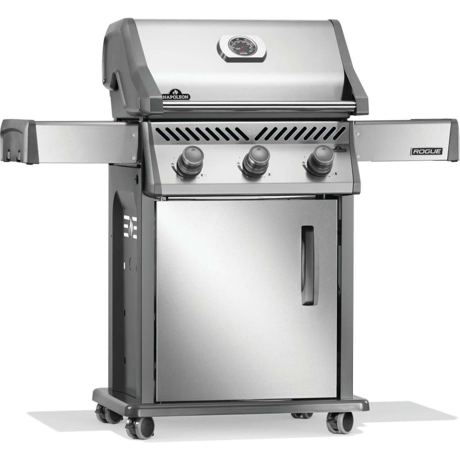 Rogue 425 Stainless Grill Side Napoleon Rogue 425 Gas Grill left side view