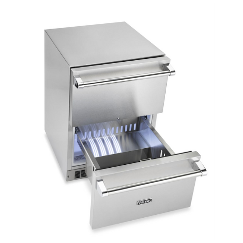 Viking 24″ Two Drawer Refrigerator – VDUO5241D Bottom Drawer Open Viking 24" Two Drawer Refrigerator - VDUO5241D Bottom Drawer Open