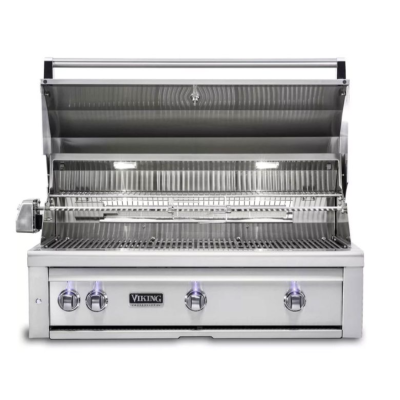 Viking 42" Built-In Grill with Rotisserie with Open Hood - VQGI5421