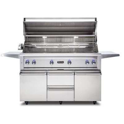 Viking 54" Freestanding Grill with Rotisserie with Open Hood - VQGFS5541