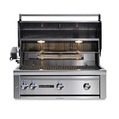 Lynx Sedona 36" Built-In Grill With Rotisserie Open