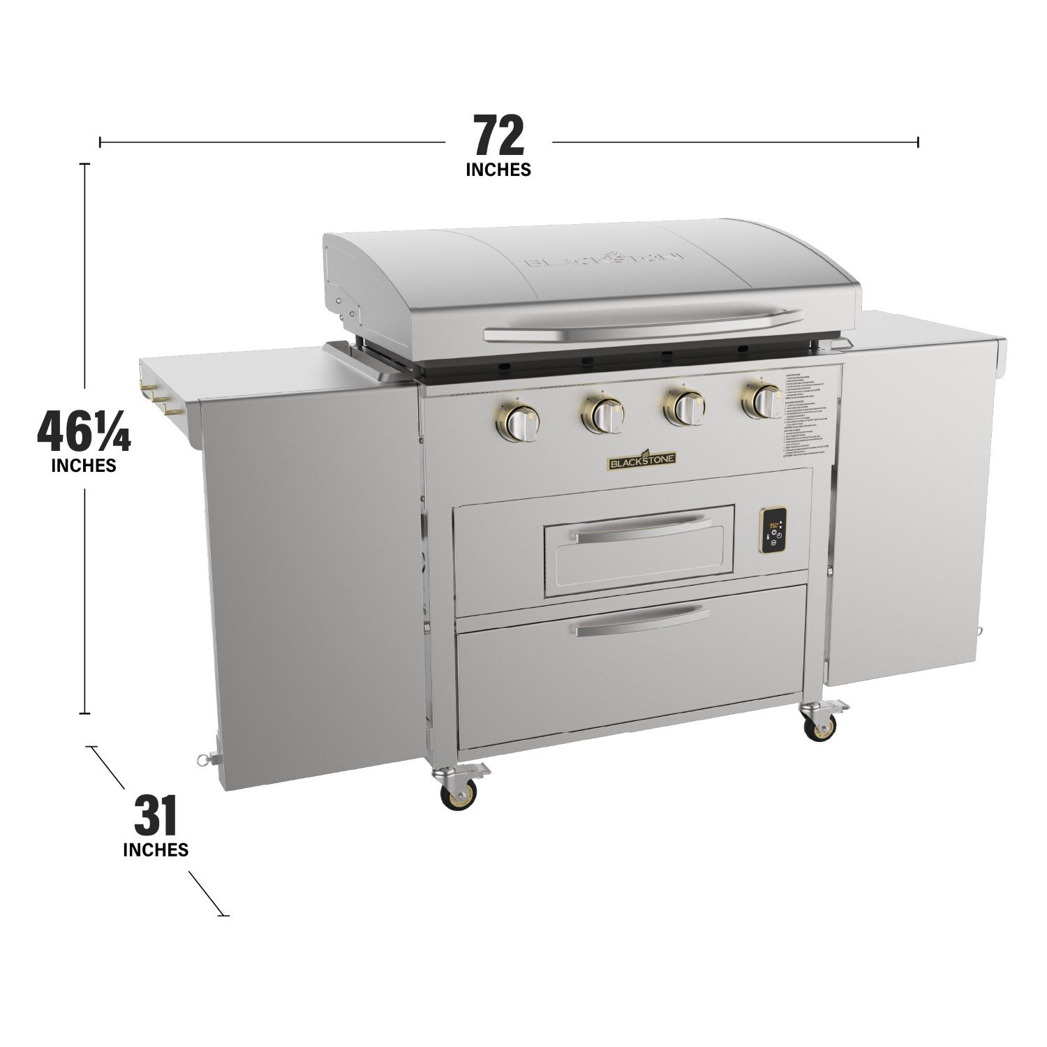6006_Select36GriddleAirFryerCombo_WSQ_10 Blackstone Select 36" Freestanding Griddle Airfryer Combo dimensions