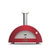 Alfa Moderno Ruby Red 3 Pizze Wood-Fired Countertop Pizza Oven