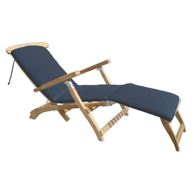 Steamer Adjustable Chaise Lounger Navy