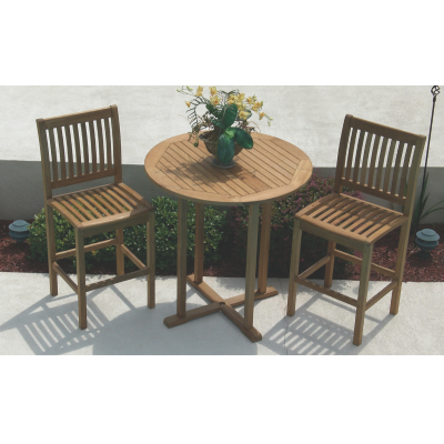 Royal Teak Collection 3-Piece Bar Set