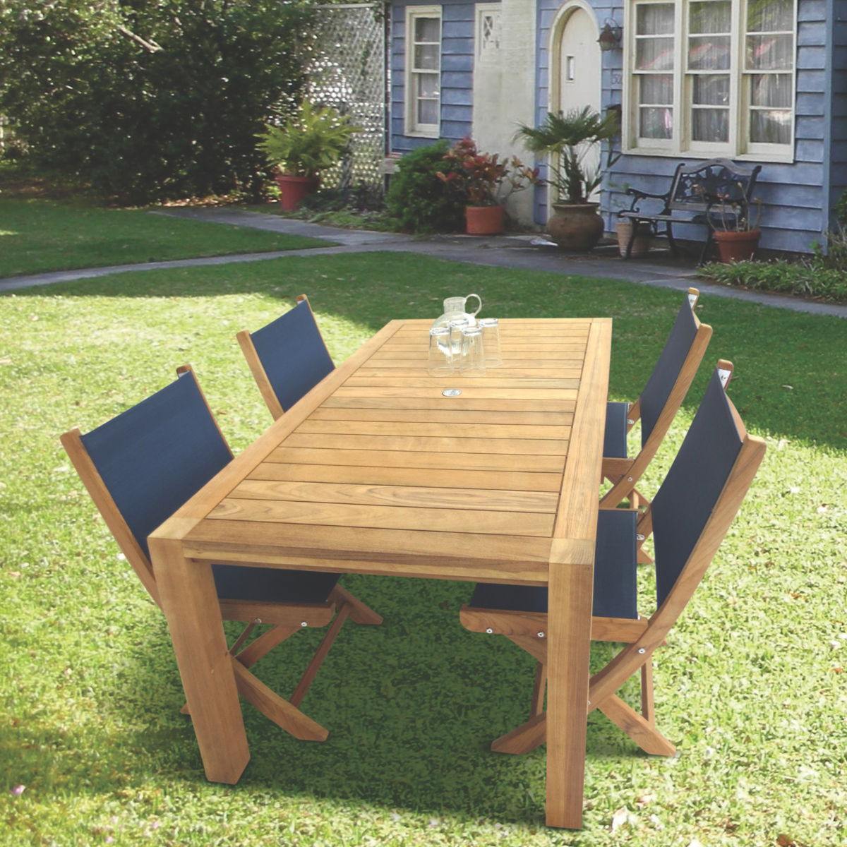 Royal Teak Collection 5 Piece Sailmate Dining Set Royal Teak Collection 5 Piece Sailmate Dining Set