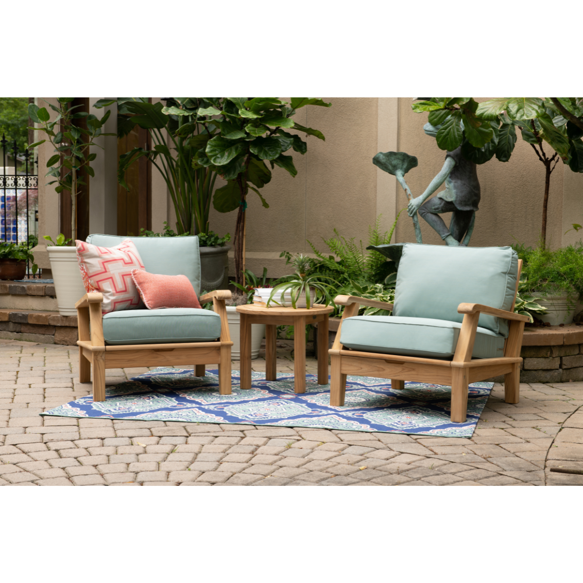 Royal Teak Collection 3-Piece Miami Conversation Set Royal Teak Collection 3-Piece Miami Conversation Set