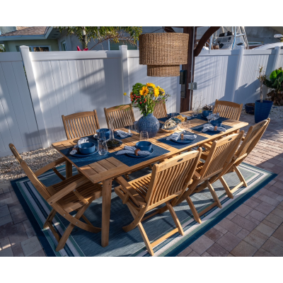 Royal Teak Collection 9 Piece Dining Set