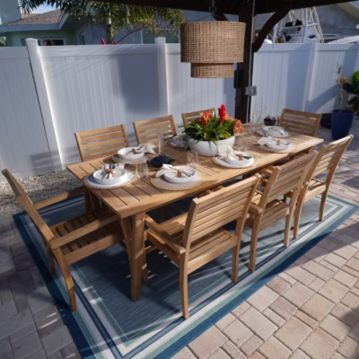 Royal Teak Collection 9 Piece Dining Set