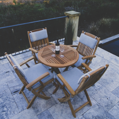 Royal Teak Collection 5-Piece Sailor Set with Cushions