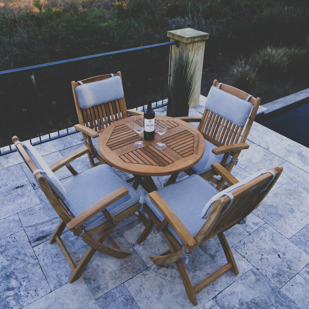 Royal Teak Collection 5-Piece Sailor Set with Cushions Royal Teak Collection 5-Piece Sailor Set with Cushions