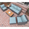Royal Teak Collection 6 Piece Sanibel Wicker Conversation Set