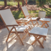 Royal Teak Collection 5 Piece Florida Sling Conversation Set