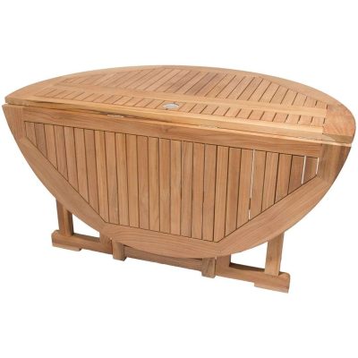 Royal Teak Collection 5 Foot Round Drop Leaf Table – DLT5