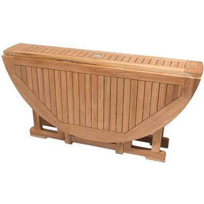 Royal Teak Collection 5 Foot Round Drop Leaf Table – DLT5