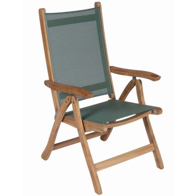 Royal Teak Collection Moss Florida Sling Adjustable Arm Dining Chair – FLMS