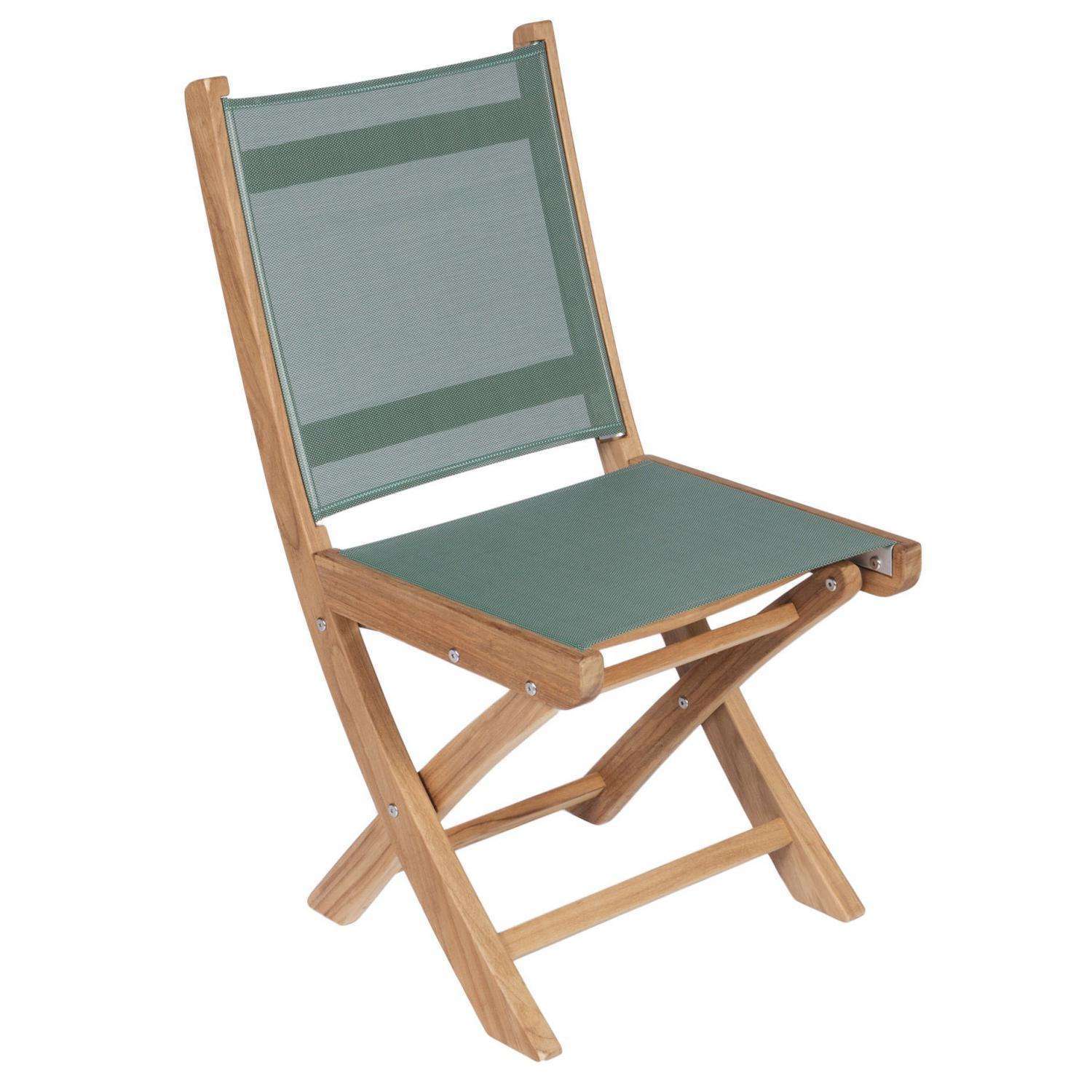 Royal Teak Collection Moss Sailmate Folding Side Chair – SMSM Royal Teak Collection Moss Sailmate Folding Side Chair – SMSM