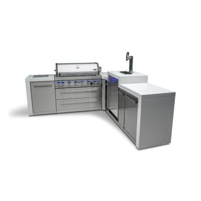 Mont Alpi 6-Burner Deluxe Island with Kegerator - MAi805-D90KEG