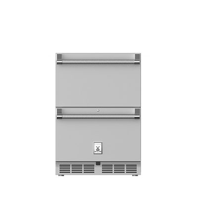 Hestan 24" 5.2 Cu. Ft. Outdoor Rated Double Drawer Refrigerator - GRR24