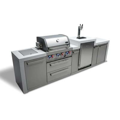 Mont Alpi 4-Burner Deluxe Island with Kegerator - MAi400-DKEG