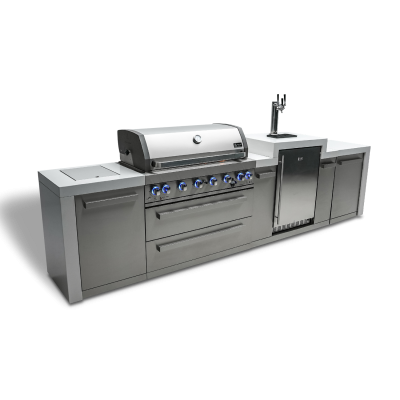 Mont Alpi 6-Burner Deluxe Island with Kegerator - MAi805-DKEG