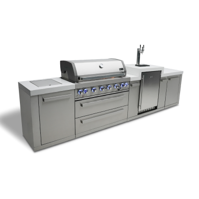 Mont Alpi 6-Burner Island with Kegerator - MAi805-KEG