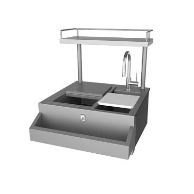 Hestan 30" Outdoor Refreshment Center with High Shelf - GRCHS30
