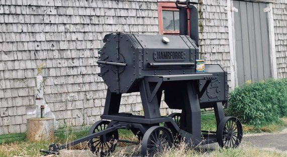 Smoked Chex Mix on the Hamrforge Beast